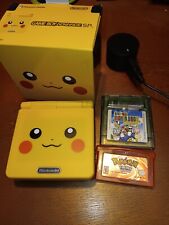 GameBoy Advance SP Edición Pikachu AGS-101 pantalla brillante con caja, cargador y 2 juegos segunda mano  Embacar hacia Argentina