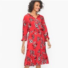 Vestido Talbots Calce y Llamarada Talla Floral Pequeño Dobladillo Cintura Cinch Bohemio  segunda mano  Embacar hacia Mexico