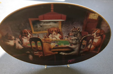 Used, An Ace In The Hole dog dogs cards poker table drinks drinking plate collectors for sale  Shipping to South Africa