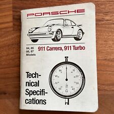 Porsche technical specificatio for sale  Saratoga