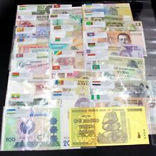 Lote de 50 piezas diferentes billetes papel moneda extranjero colección de estudio UNC regalo segunda mano  Embacar hacia Mexico