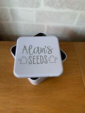 Personalised seeds tin for sale  MELTON MOWBRAY