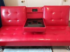 red faux leather futon for sale  Marysville