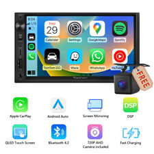 Usado, CAM+Android Auto Apple CarPlay 7" QLED Rádio Estéreo para Carro GPS 2Din Áudio DSP Vídeo comprar usado  Enviando para Brazil