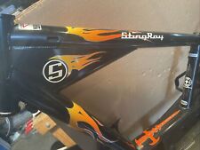 Schwinn Stingray Chopper Bike Part - Frame Black With Orange Yellow Flame. for sale  Telford