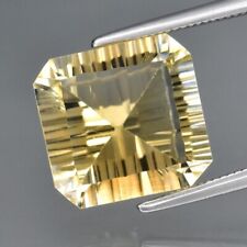 4.68ct 10.5x10mm VS Octagon Concave Natural Yellow Citrine Gemstone Brazil for sale  Shipping to South Africa
