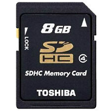 Tarjeta de memoria digital segura Toshiba 8 GB 8G SD SDHC Cass4 estándar para cámara GPS, usado segunda mano  Embacar hacia Argentina