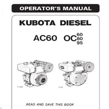 Operator manual kubota for sale  PETERBOROUGH