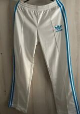Pantalones de pista Adidas Originals para mujer Adi-Firebird blanco con logotipo trébol talla S/M 38 segunda mano  Embacar hacia Argentina