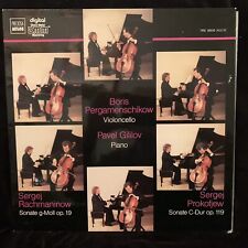 BORIS PERGAMENSCHIKOW cello - RACHMANINOV & PROKOFIEV Sonatas - AULOS LP 1985 for sale  Shipping to South Africa