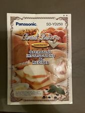 Panasonic Bread Bakery Machine SD-YD250 Instructions, Recipes MANUAL ONLY. for sale  Shipping to South Africa