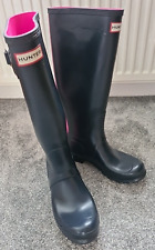 Hunter wellies size 5, Navy with pink stripe, Excellent condition. for sale  Shipping to South Africa