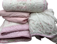 Conjunto de roupa de cama 5 peças Pottery Barn infantil berço/criança rosa floral patchwork comprar usado  Enviando para Brazil
