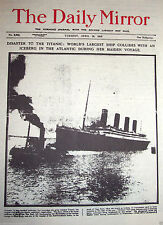 1912 titanic newspaper for sale  SALFORD