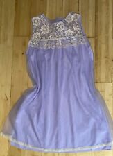 Vestido de renda vintage Radcliffe lilás peignoir camisola chiffon comprar usado  Enviando para Brazil