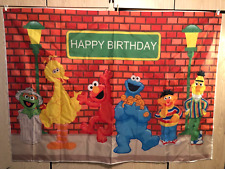 Foto de banner de feliz aniversário rua Sesame pano de fundo 5 pés por 6 pés, usado comprar usado  Enviando para Brazil