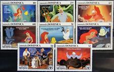 DOMINICA 1991 1432-39 Disney Cartoons die Meerjungfrau The little Mermaid ** comprar usado  Enviando para Brazil