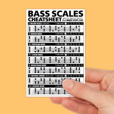 Bass scales cheatsheet for sale  Oceanport