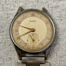 Reloj De Colección OLMA Para Hombre Antimagnético Años 50 Ref 2740 Manual 6-55 Esfera Beige RARO segunda mano  Embacar hacia Argentina