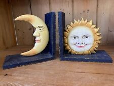 Sun moon bookends for sale  KNUTSFORD