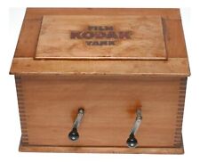 Tanque de película Kodak vintage de madera para desarrollo doméstico caja de cuarto oscuro segunda mano  Embacar hacia Mexico