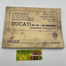 Catálogo de repuestos vintage para motocicletas Ducati 98 TS - 98 BRONCO segunda mano  Embacar hacia Mexico