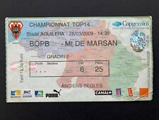 Ticket match Rugby BIARRITZ OLYMPIQUE - MONT DE MARSAN STADE MONTOIS BILLET BOPB d'occasion  Fontaine-lès-Dijon