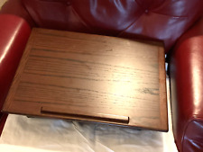 Laptop de madeira vintage portátil escrita mesa traseira acolchoada comprar usado  Enviando para Brazil