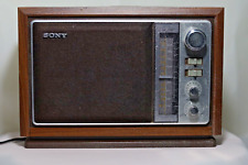 Mesa vintage años 80 SONY ICF-9740W radio AM/FM madera simulada de mediados de siglo segunda mano  Embacar hacia Argentina