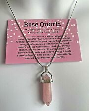 Rose quartz necklace for sale  MANCHESTER