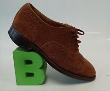 GRENSON Men's Vintage Suede Brogue Shoes Size 9 Brown Footwear Smart Occasion for sale  Shipping to South Africa