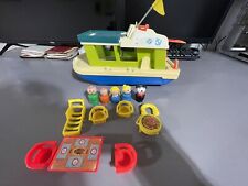 Vintage Fisher Price Little People #985 Happy Houseboat With Accessories Family, used for sale  Shipping to South Africa