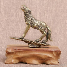 Collection Solid Brass Wolf Figurine Statue Home Ornaments Animal Figurines Gift for sale  Shipping to South Africa