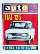 Usato, Rivista Automobilismo  - Auto Italiana N° 15 - 1967 - Fiat 125 - Nissan R380 usato  Vimodrone