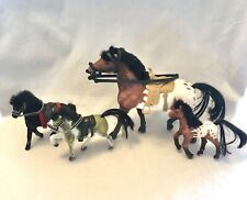 Pôneis vintage de veludo flocado 4 peças para cavalos de brinquedo comprar usado  Enviando para Brazil