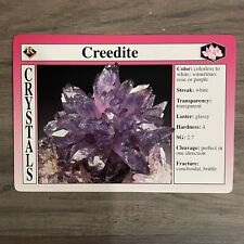 Creedite 13*06 - Crystals - Treasures Of The Earth Grolier Geology Fact Card for sale  Shipping to South Africa