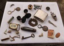 Vintage Junk Drawer LOT Magnifying Glass Watch Fob Whistle Space Toy Ring Charms for sale  New Bedford