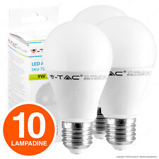 10 LAMPADINE LED V-Tac Bulbo E27 da 9W a 20W Lampade Luce Calda Naturale Fredda, usato usato  Castelfidardo
