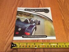 Westfield sportscars brochure for sale  FAREHAM