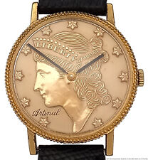 Relógio de pulso masculino mecânico de corrida estilo moeda liberdade artinal meados do século 17j comprar usado  Enviando para Brazil