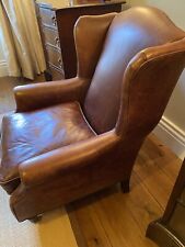 Wing back leather for sale  NORWICH