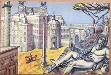 Edward Bawden; Rome. original lithograph from 'Travellers Verse' 1946 for sale  HADDINGTON