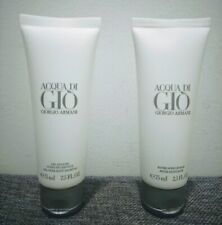 Gel xampu corporal Giorgio Armani ACQUA DI GIO + bálsamo de barbear NOVO; NUNCA aberto comprar usado  Enviando para Brazil