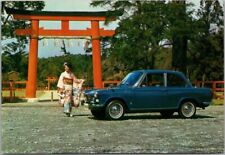 c1960s JAPAN AIR LINES Ad Postcard / DAIHATSU Compagno Berlina Car / Kimono Girl for sale  Shipping to South Africa