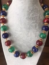 Collana perle colorate usato  Catania