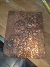 Vintage Copper Wall Plaque Picture Roses for sale  Shipping to South Africa