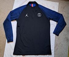 Usado, Nike Paris Saint Germain PSG marca Air Jordan quarto de zíper preto azul tamanho grande comprar usado  Enviando para Brazil