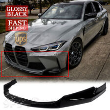 For BMW G80 M3 G82 G83 M4 2021-24 MP Style Gloss Black Front Bumper Lip Splitter for sale  Shipping to South Africa