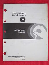 JOHN DEERE 31CT & 38CT LAWN SWEEPERS OPERATOR'S MANUAL ( OMTY21627 ISSUE F2 ) for sale  Vermont