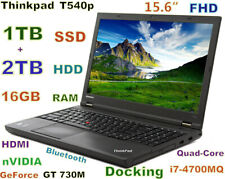 Used, 3D-Design Lenovo Thinkpad T540p i7-Quad (1TB SSD + 2TB HDD) 16GB 15.6 FHD + DOCK for sale  Shipping to South Africa